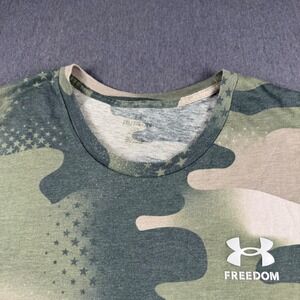 Under Armour Freedom Mens 3XL Camo Stars T-Shirt Green Camouflage Short Sleeve